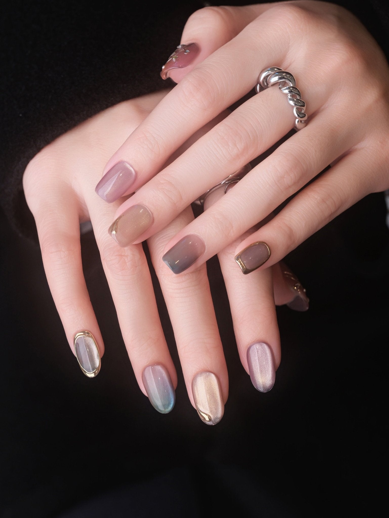 Aurora I - Handmade Press on Nails by Clawcreature - Handmade Press - on Nails
