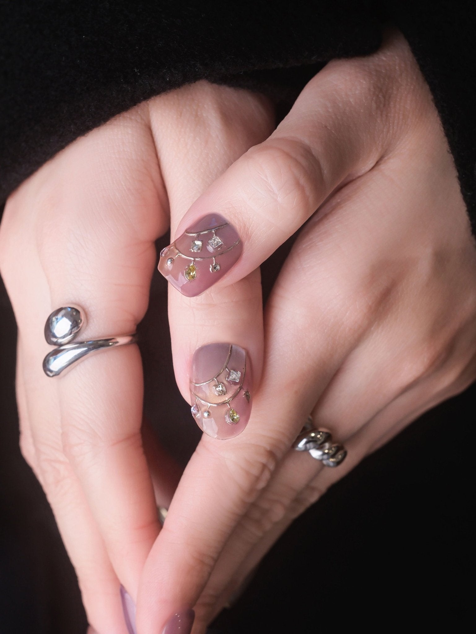 Aurora I - Handmade Press on Nails by Clawcreature - Handmade Press - on Nails