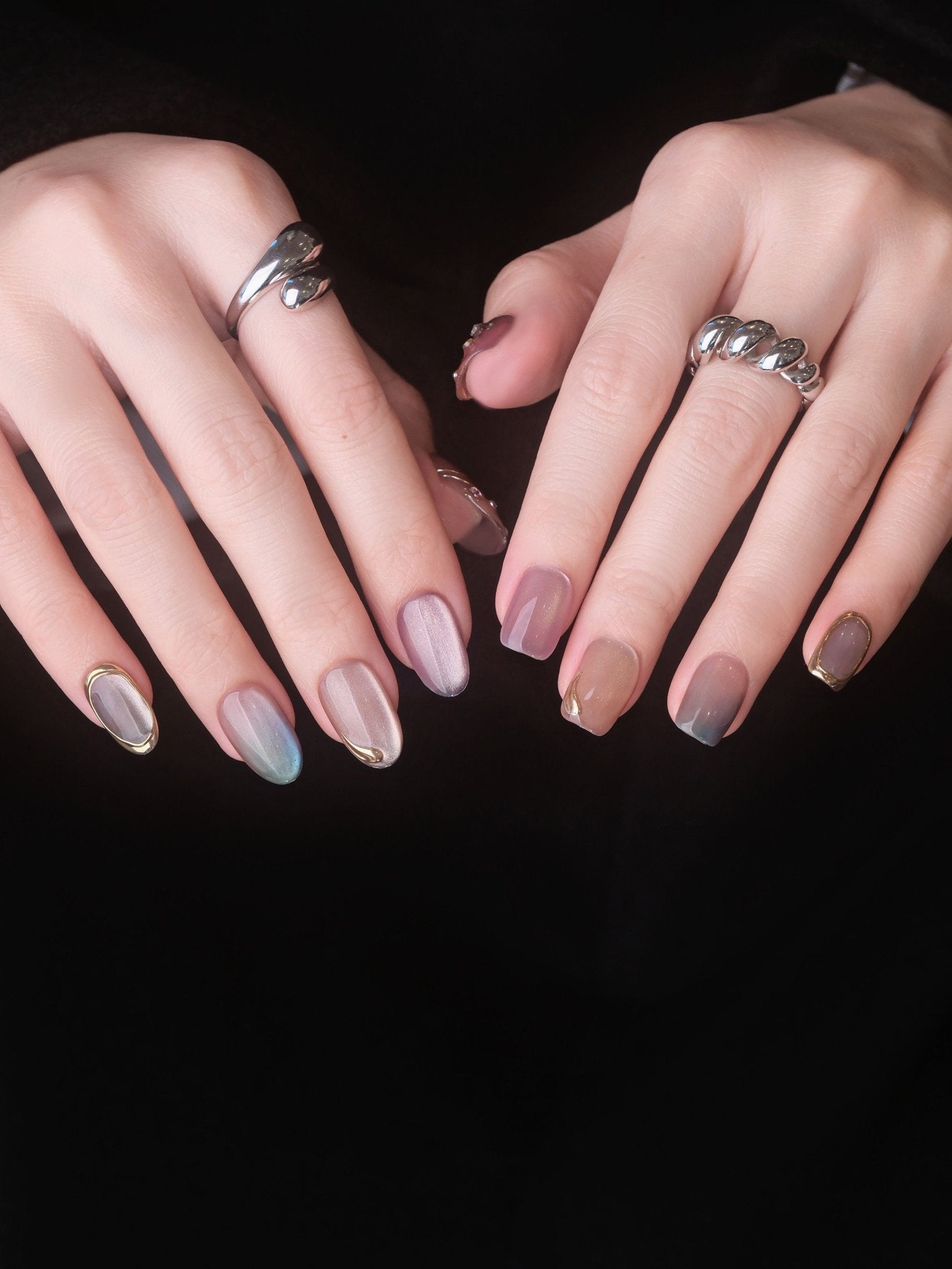 Aurora I - Handmade Press on Nails by Clawcreature - Handmade Press - on Nails