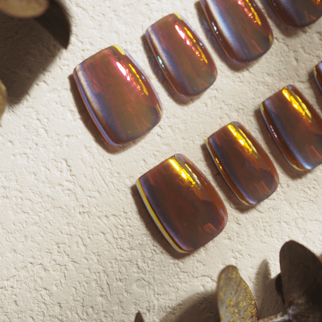 Aurora Phantasy - Handmade Press on Nails by Clawcreature - Handmade Press - on Nails