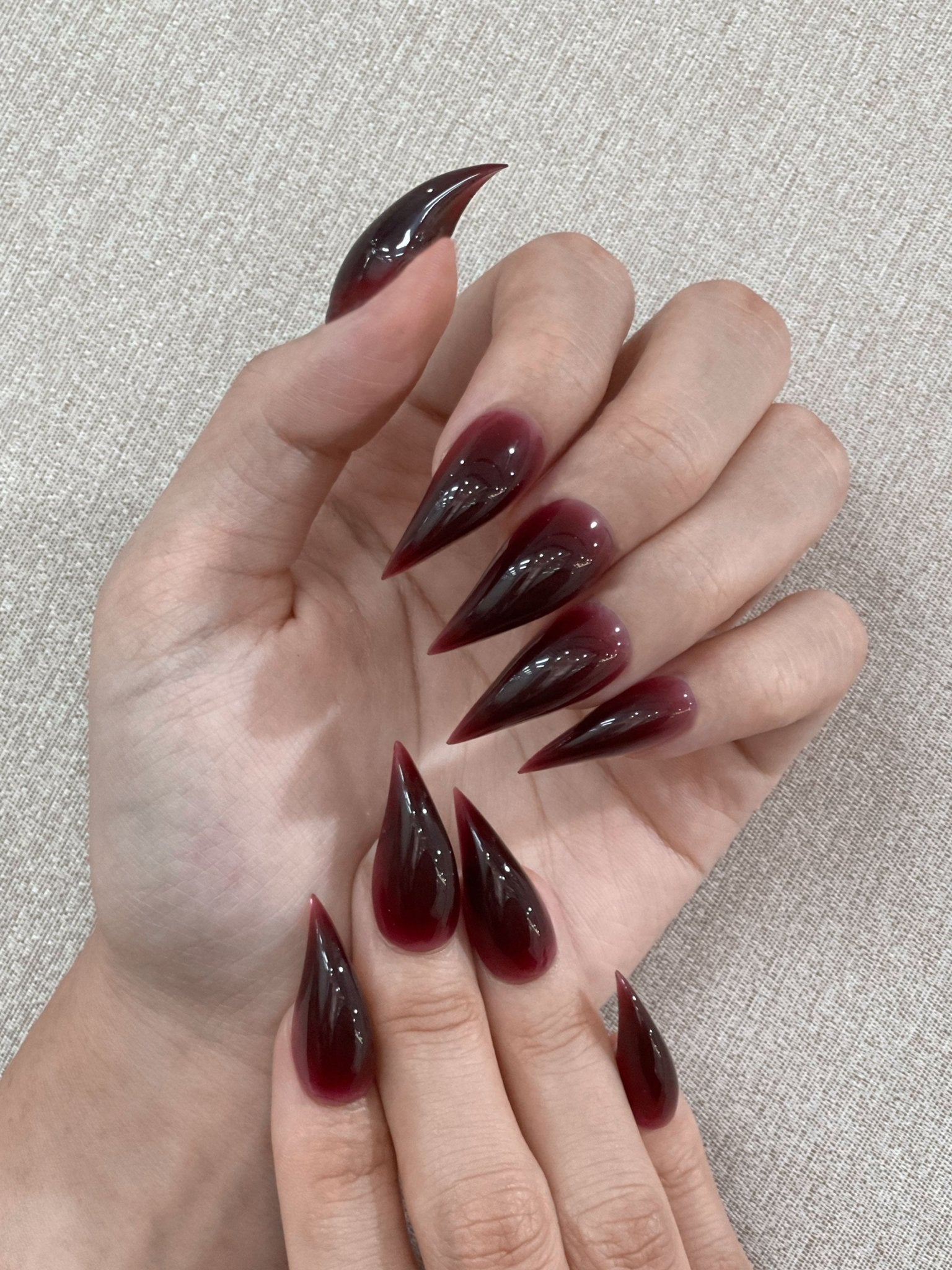 Bloody Valentine - Handmade Press on Nails by Clawcreature - Handmade Press - on Nails