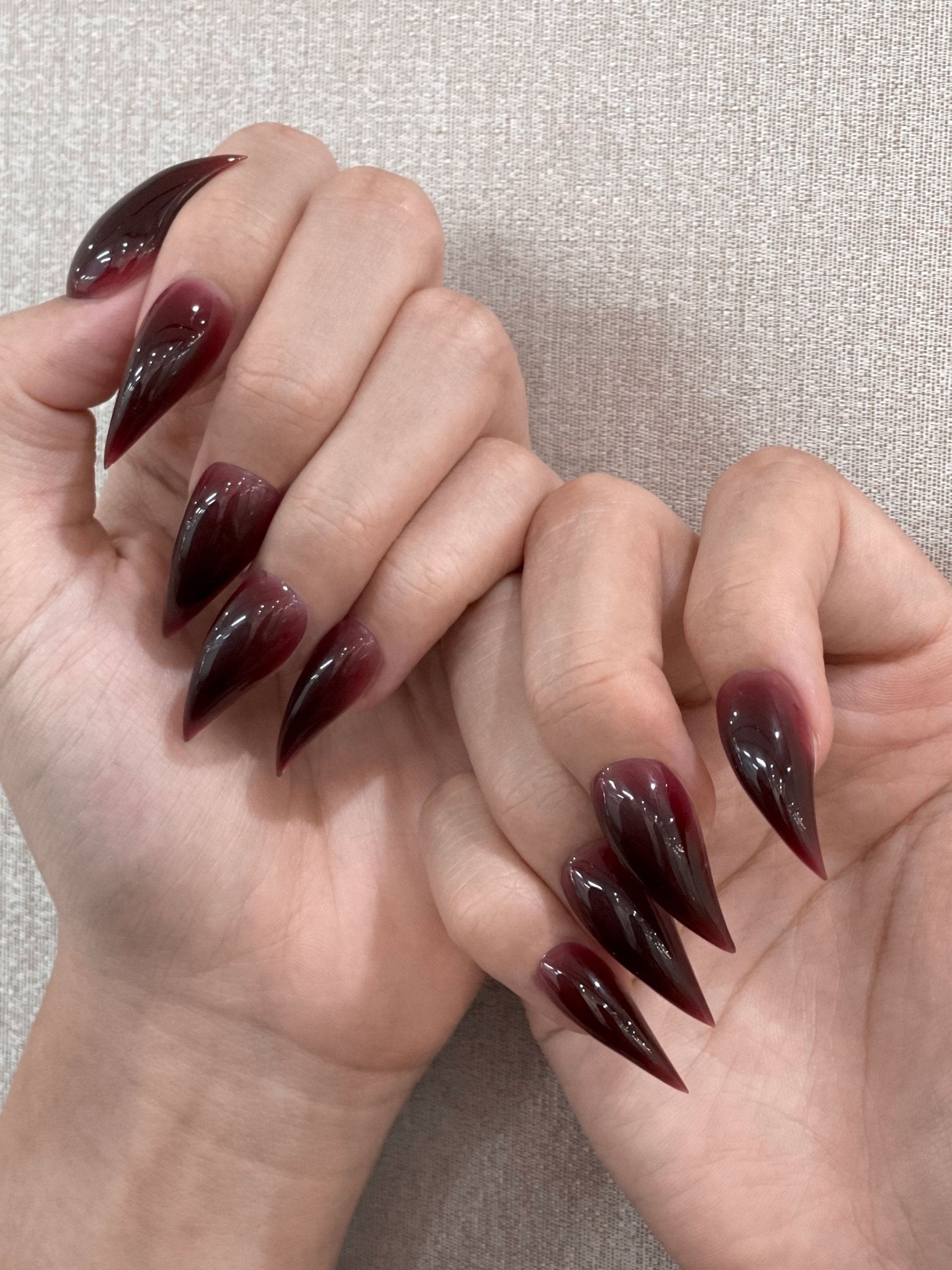 Bloody Valentine - Handmade Press on Nails by Clawcreature - Handmade Press - on Nails