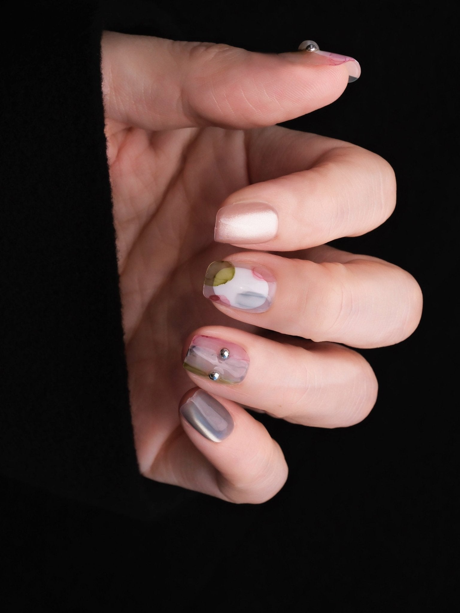 Bubble Pop - Handmade Press on Nails by Clawcreature - Handmade Press - on Nails
