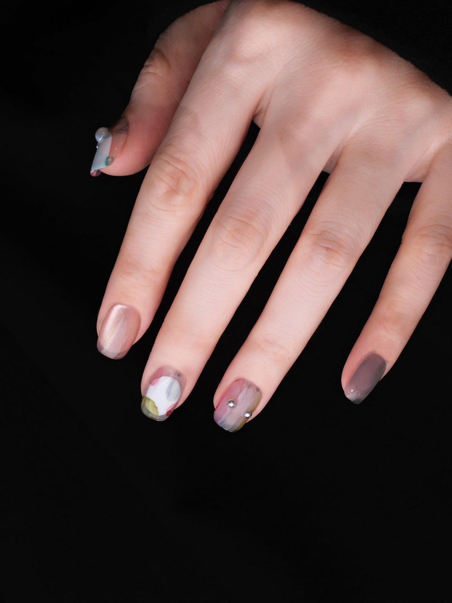 Bubble Pop - Handmade Press on Nails by Clawcreature - Handmade Press - on Nails