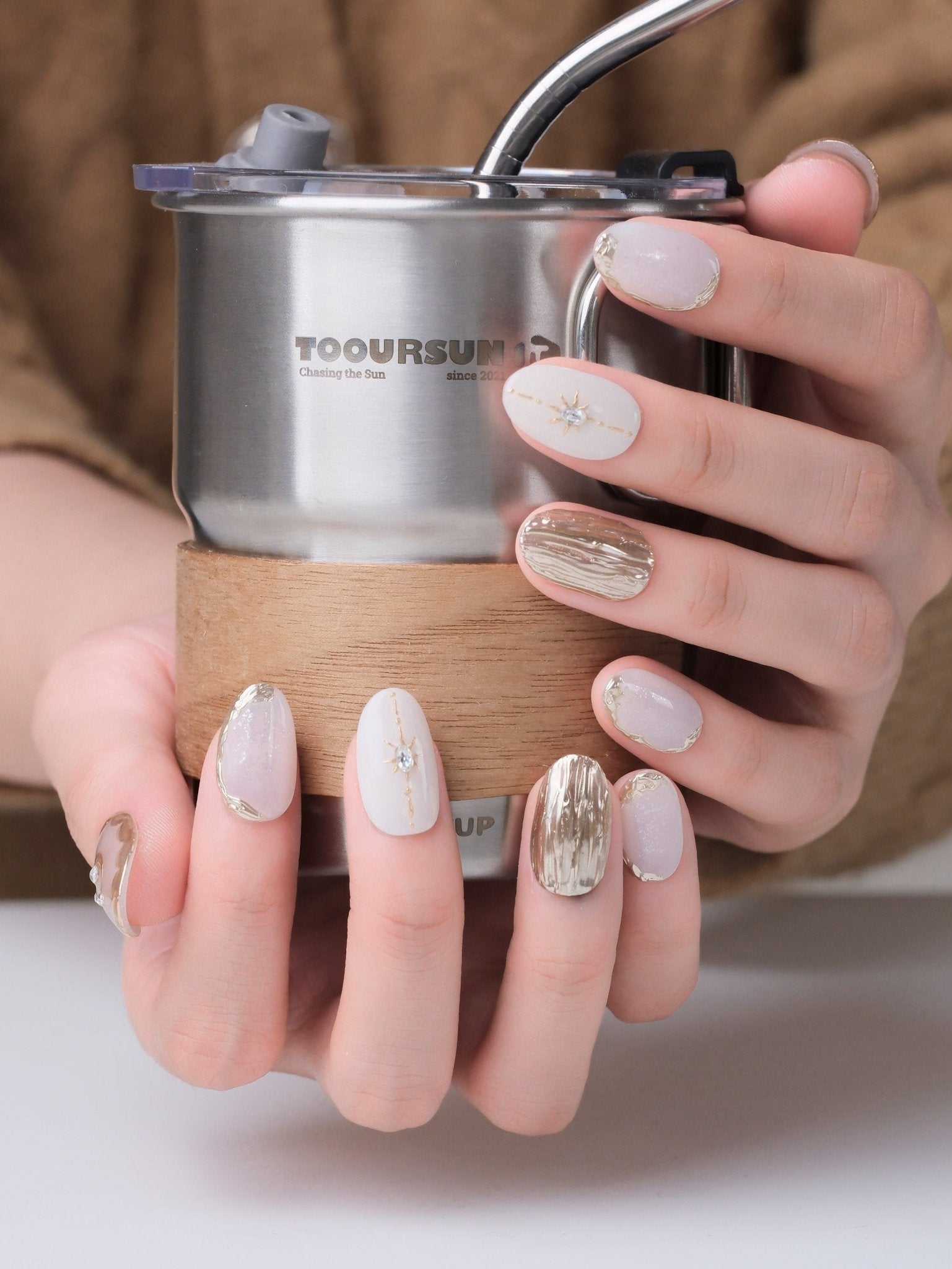 Celestial Glow - Handmade Press on Nails by Clawcreature - Handmade Press - on Nails