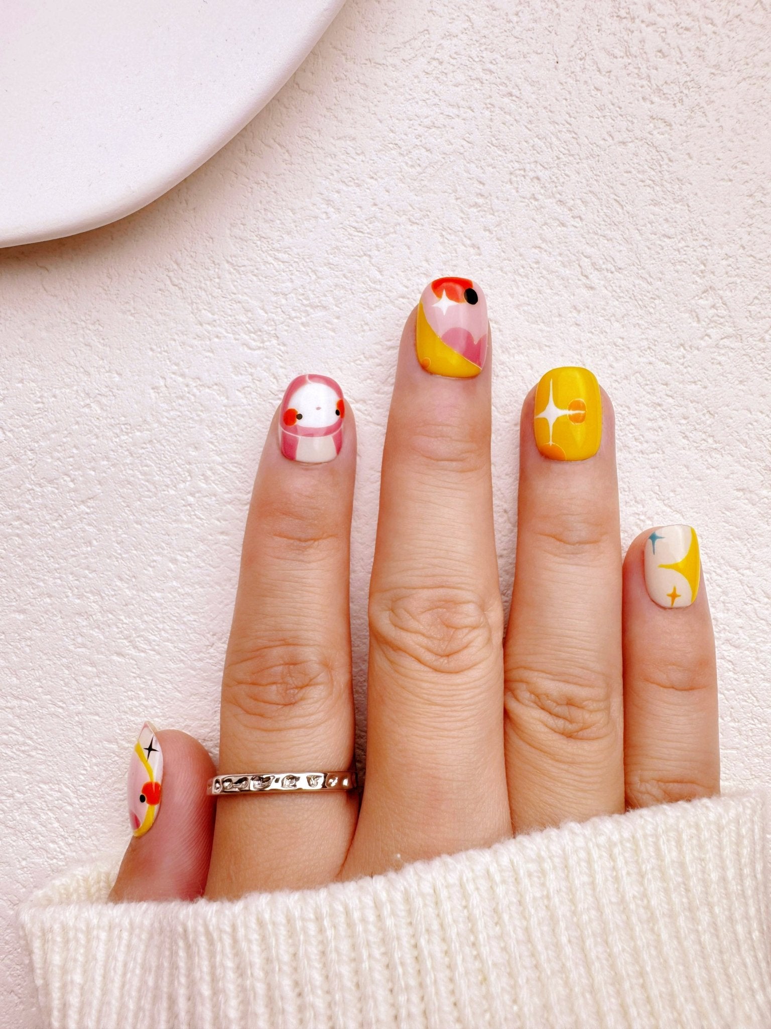 Full Moon - Handmade Press on Nails by Clawcreature - Handmade Press - on Nails