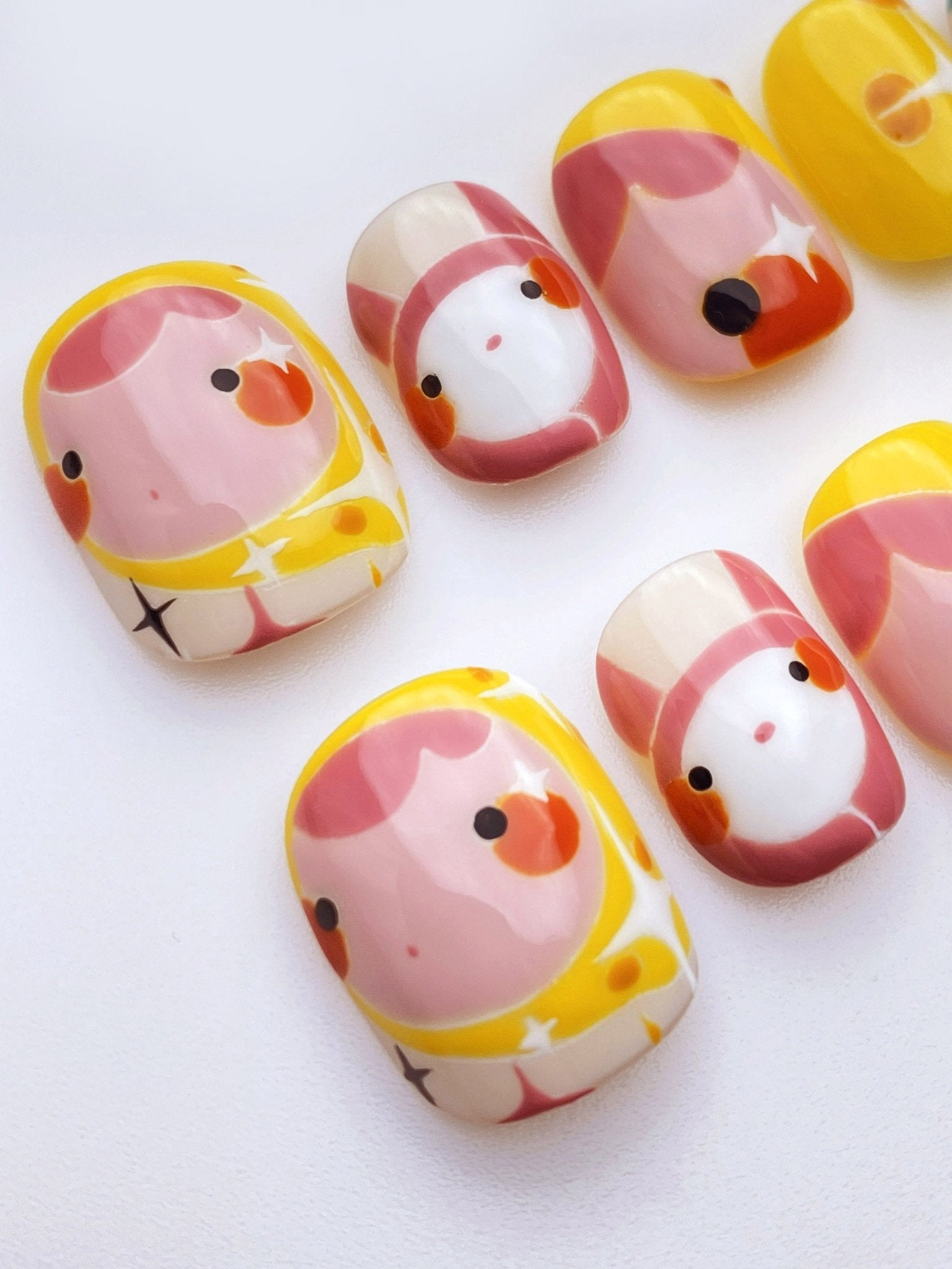 Full Moon - Handmade Press on Nails by Clawcreature - Handmade Press - on Nails