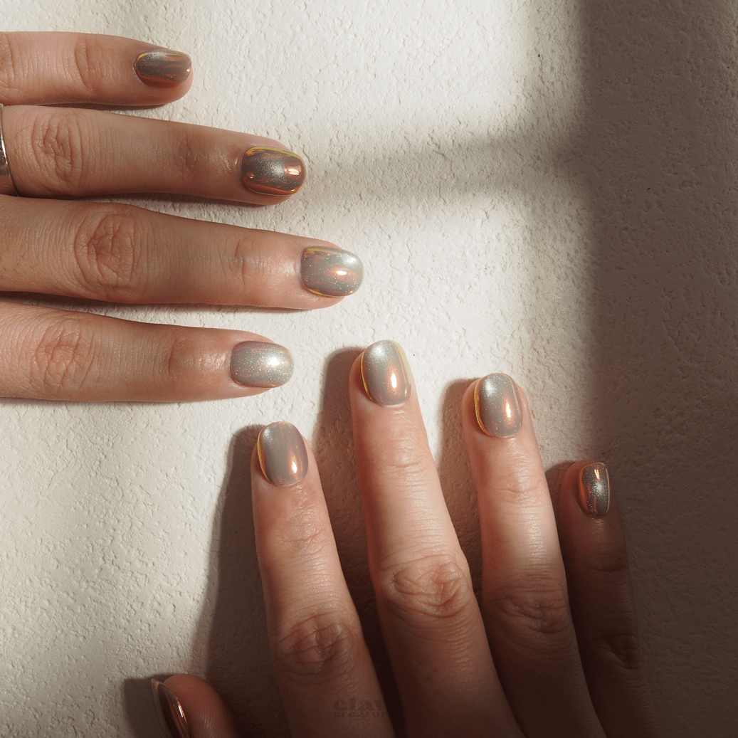 Holographic Aura - Handmade Press on Nails by Clawcreature - Handmade Press - on Nails
