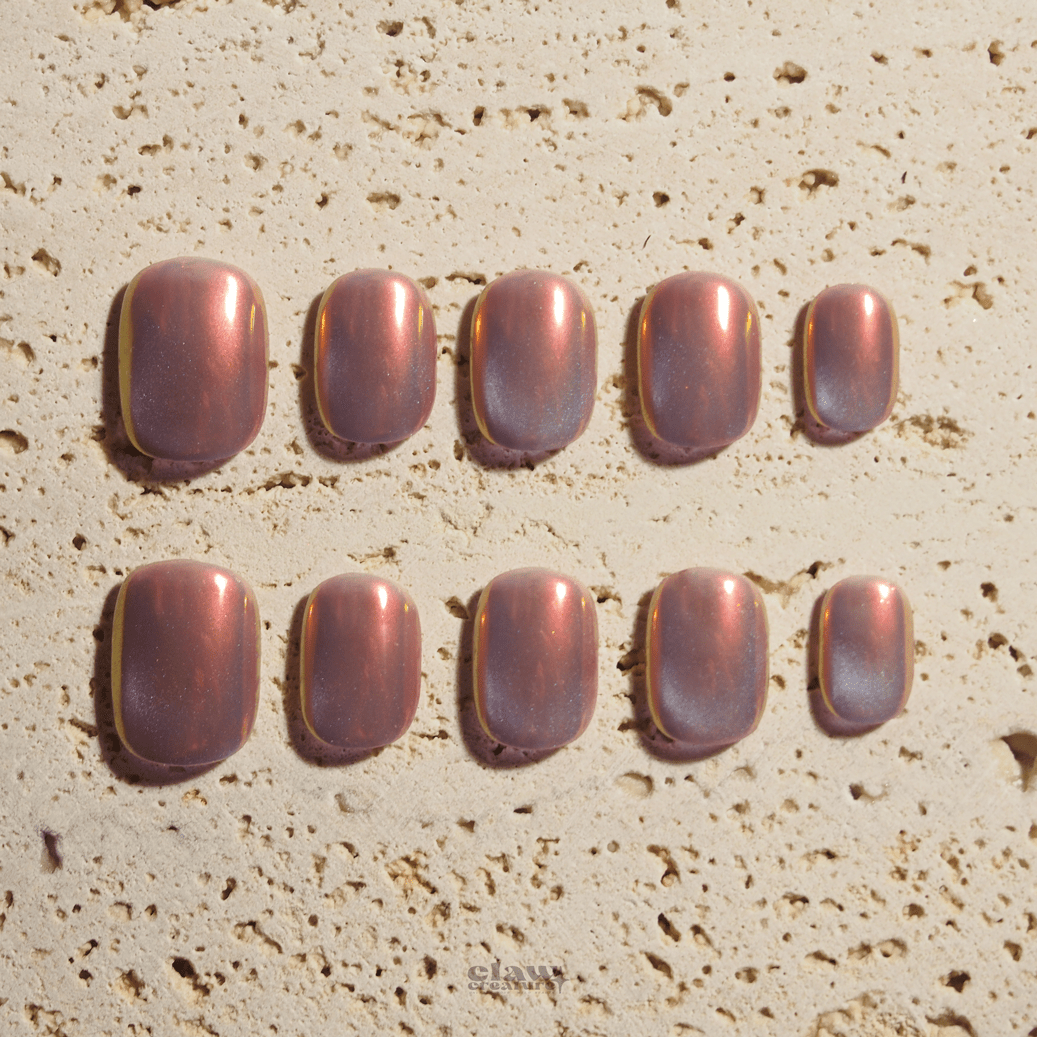 Iridescent Sunset - Handmade Press on Nails by Clawcreature - Handmade Press - on Nails