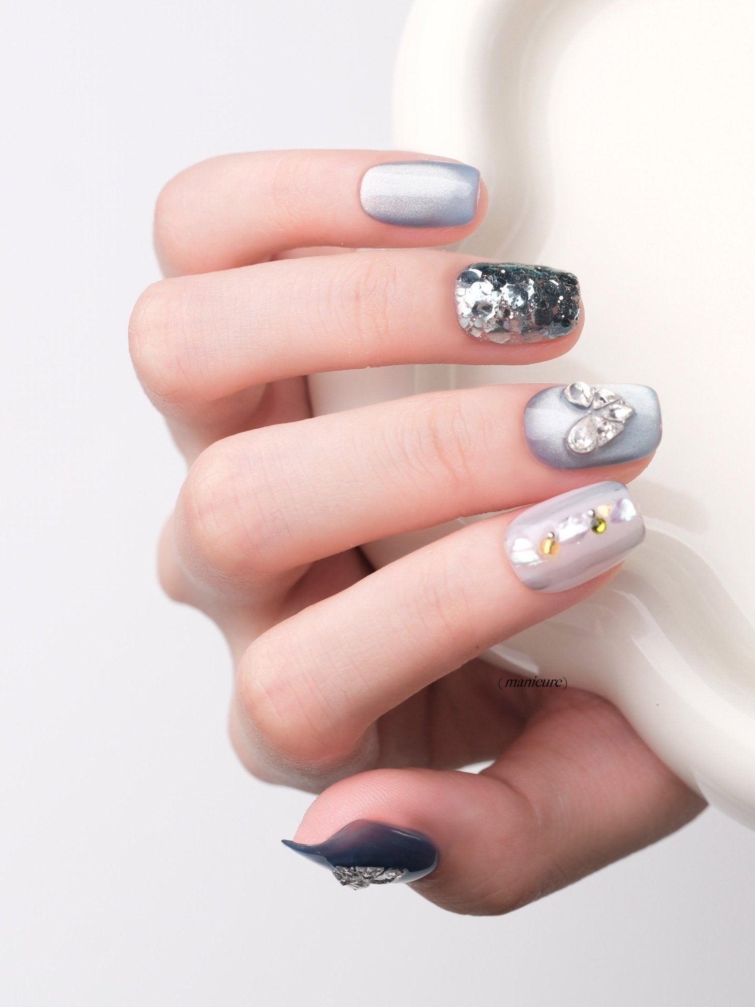 Love Ocean - Handmade Press on Nails by Clawcreature - Handmade Press - on Nails