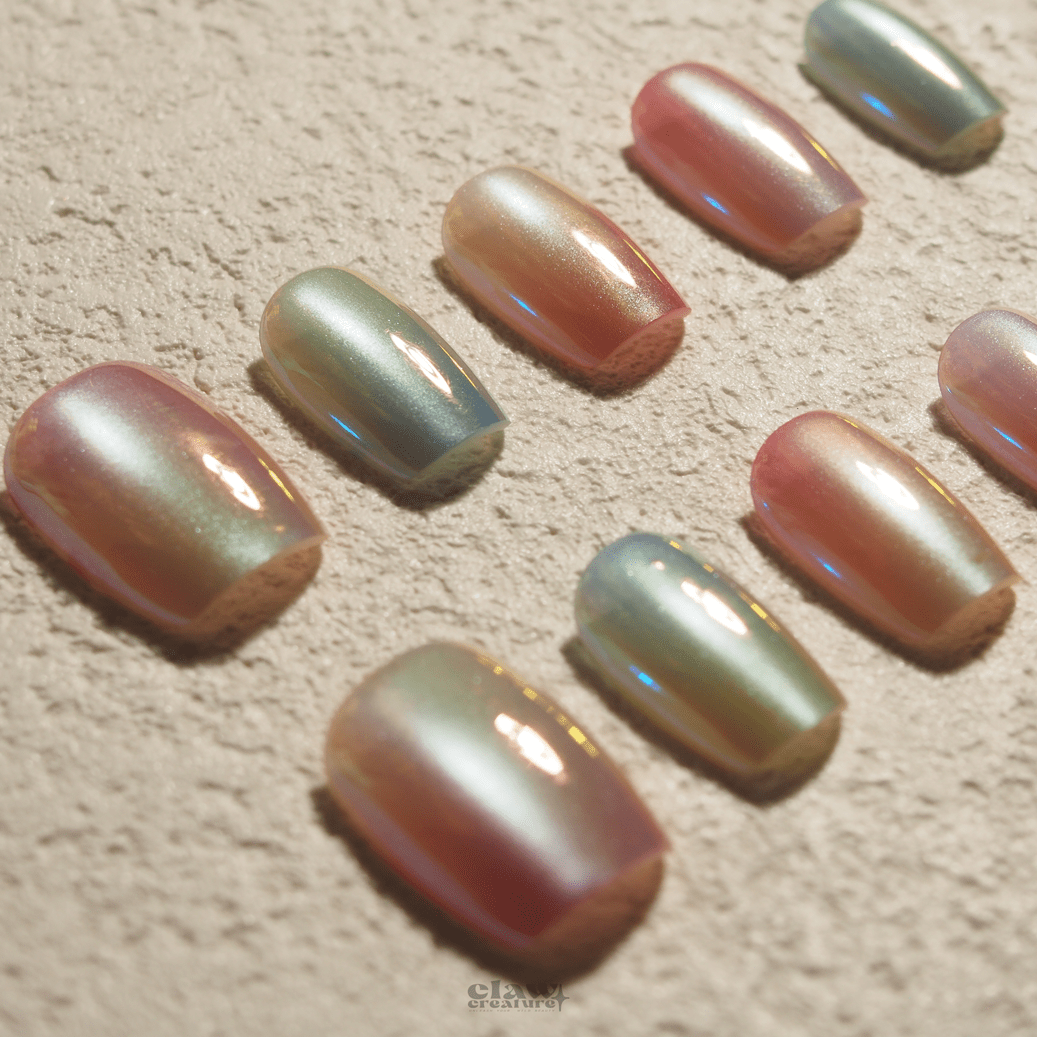 Pastel Prism - Handmade Press on Nails by Clawcreature - Handmade Press - on Nails