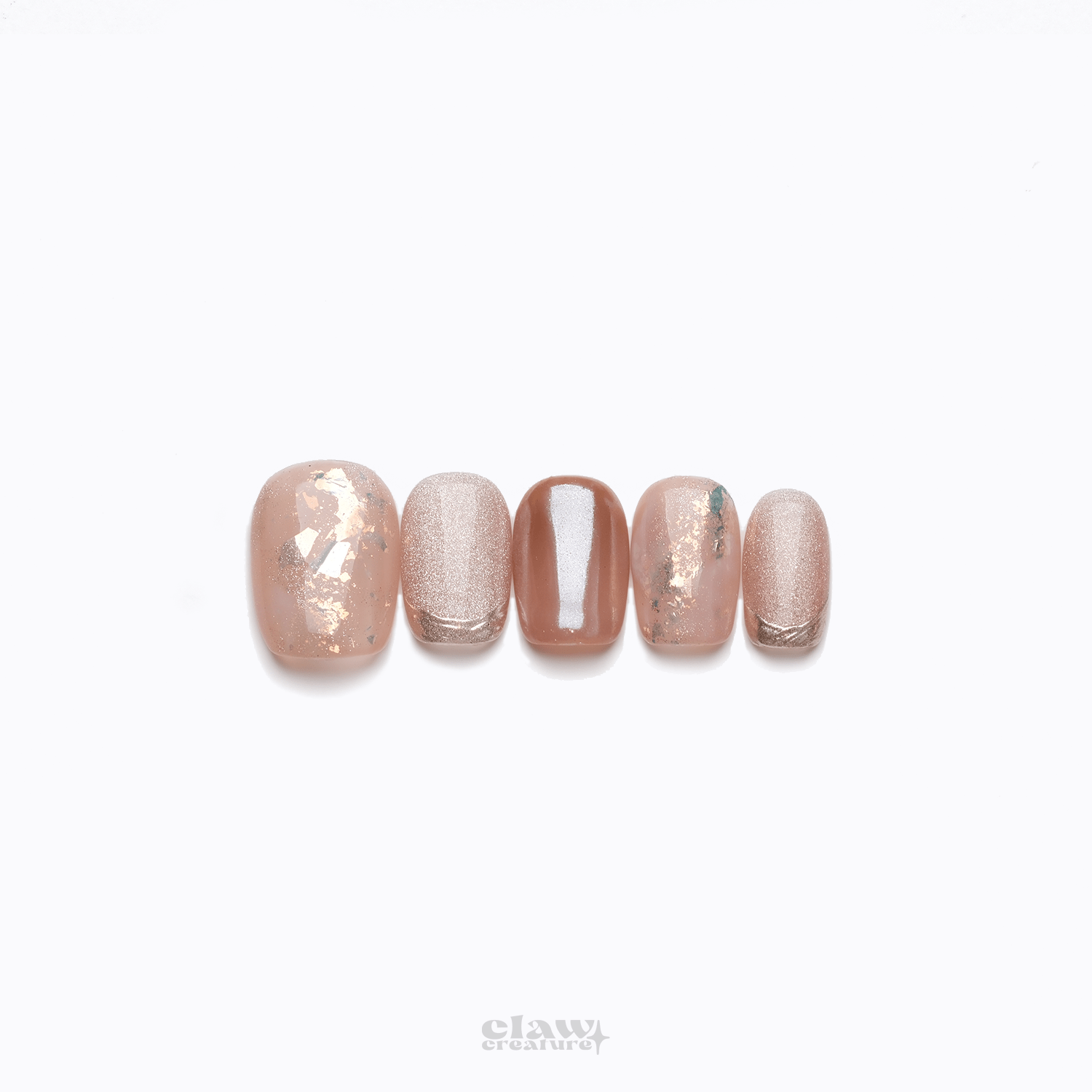 Peach Serenade - Handmade Press on Nails by Clawcreature - Handmade Press - on Nails