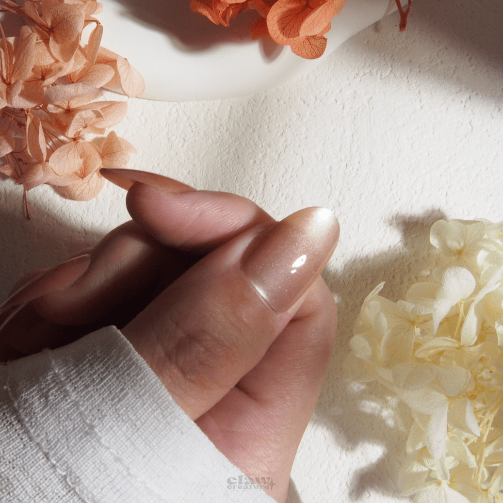 Peachy Dream - Handmade Press on Nails by Clawcreature - Handmade Press - on Nails