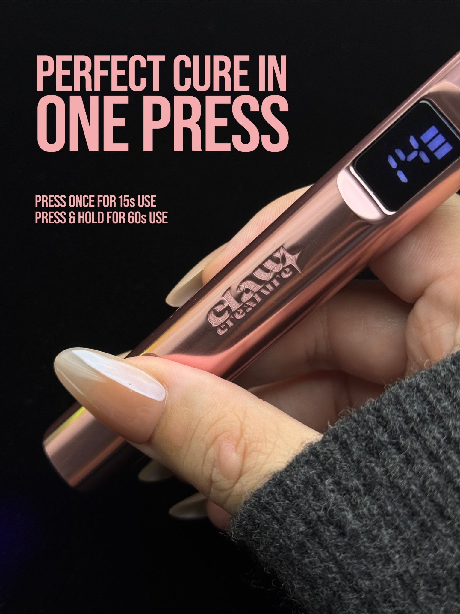 Portable UV Nail Lamp - Nail Lamp by Clawcreature - Handmade Press - on Nails