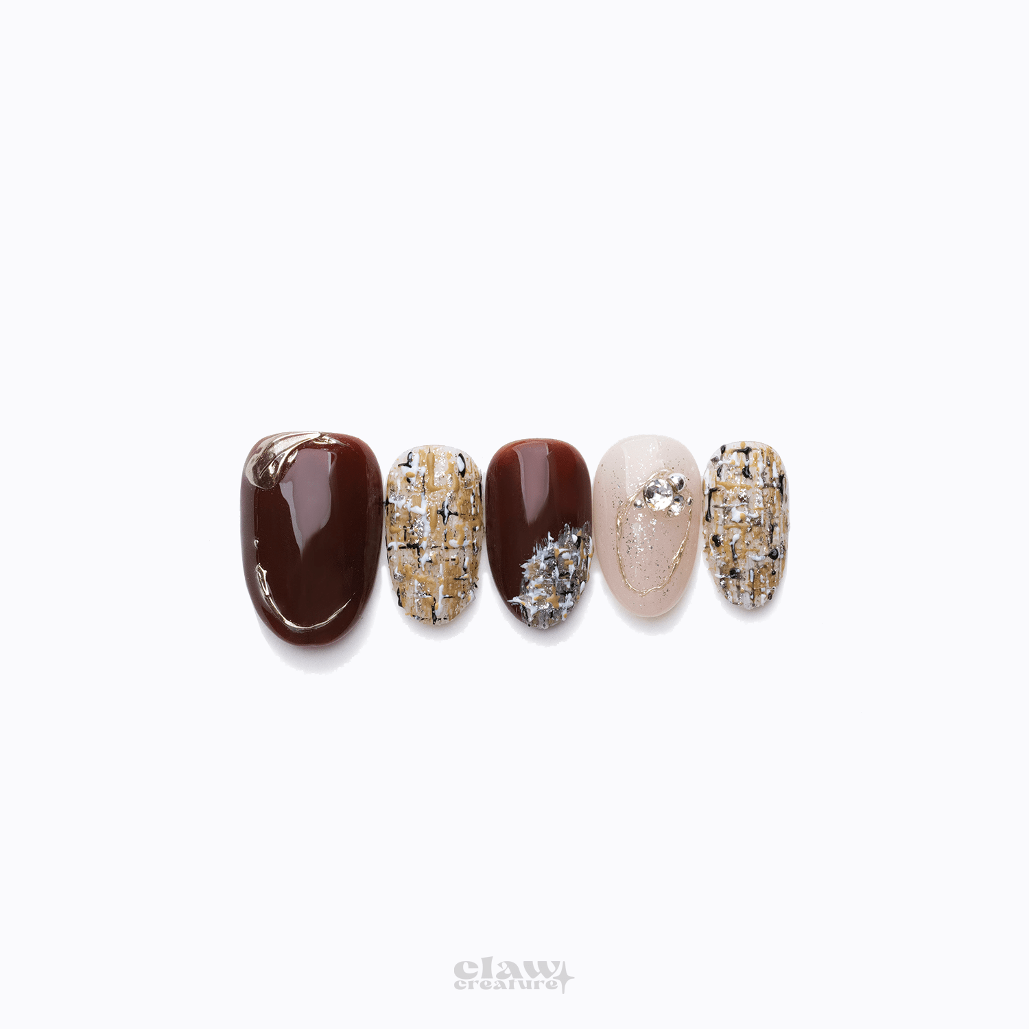 Radiant Joy - Handmade Press on Nails by Clawcreature - Handmade Press - on Nails