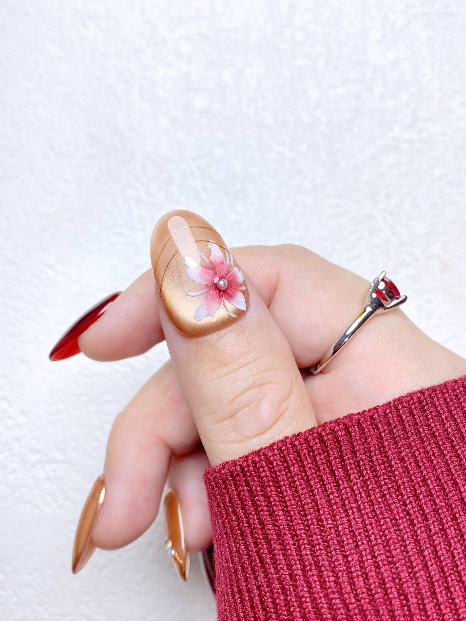 Red Velvet - Handmade Press on Nails by Clawcreature - Handmade Press - on Nails