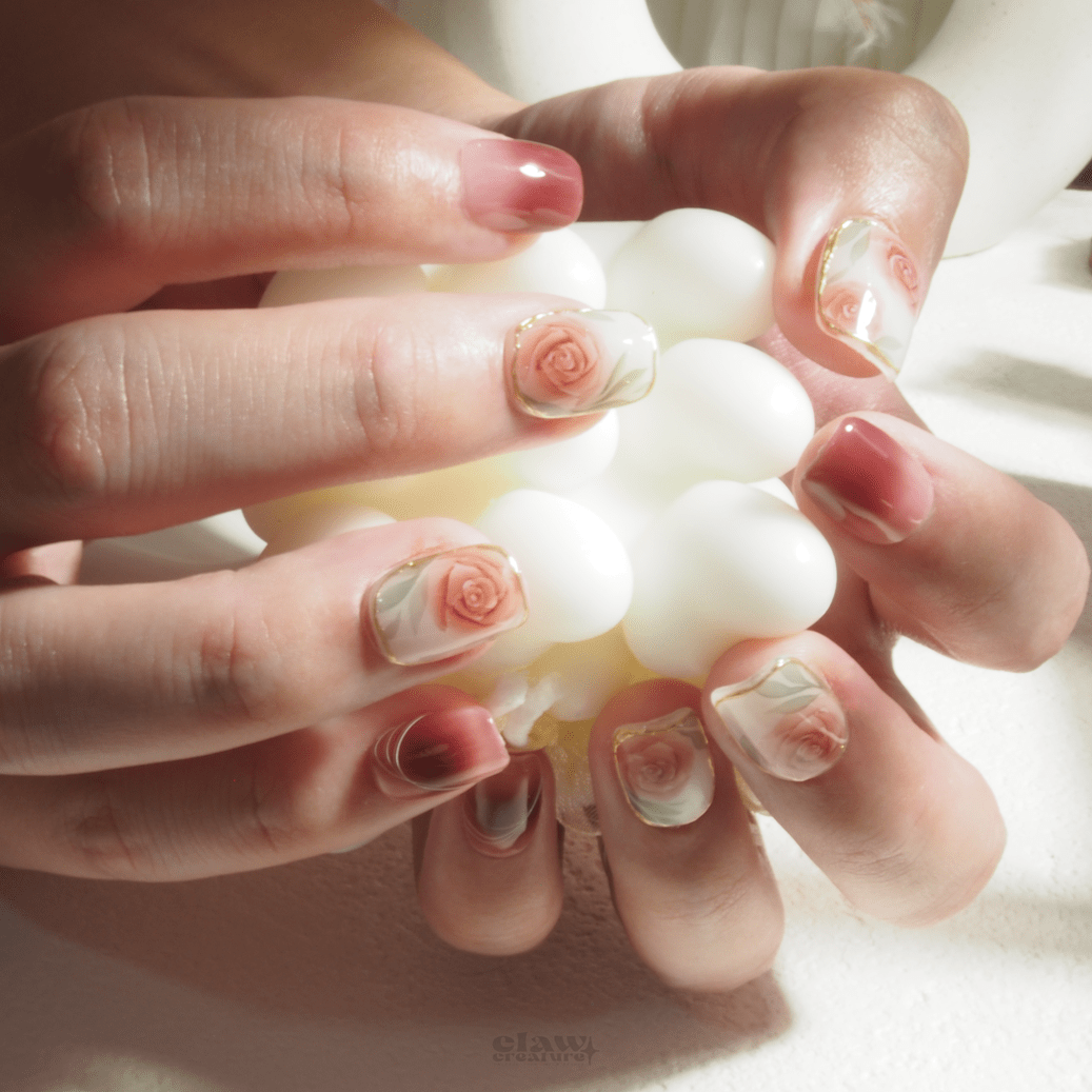 Regal Rose - Handmade Press on Nails by Clawcreature - Handmade Press - on Nails
