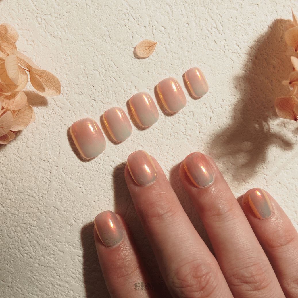 Rose Gold Elegance - Handmade Press on Nails by Clawcreature - Handmade Press - on Nails