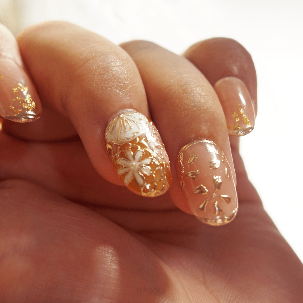 Rosy Bloom - Handmade Press on Nails by Clawcreature - Handmade Press - on Nails
