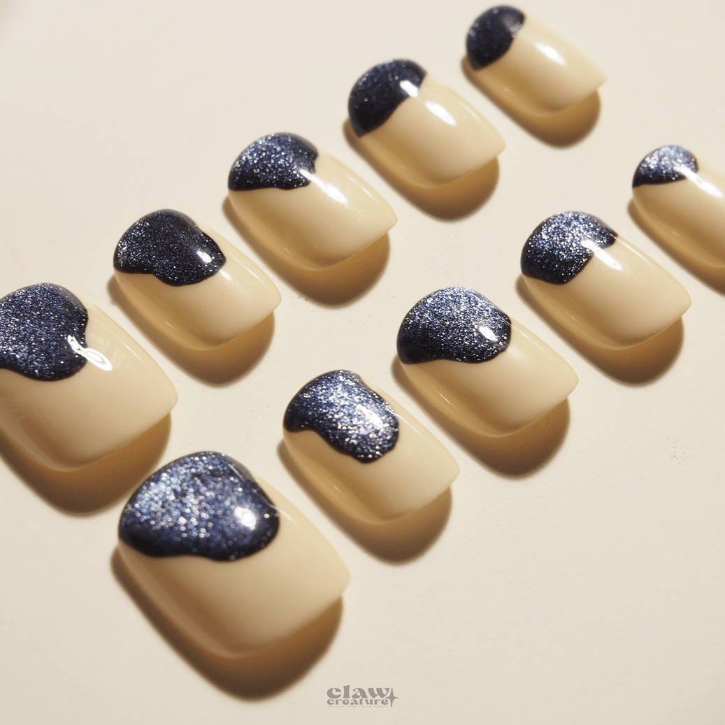 Stardust Chic - Handmade Press on Nails by Clawcreature - Handmade Press - on Nails