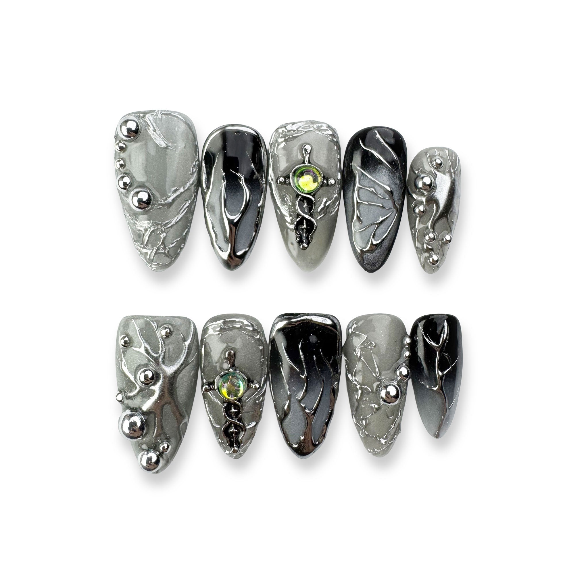 Tree of Life - Handmade Press on Nails by Clawcreature - Handmade Press - on Nails