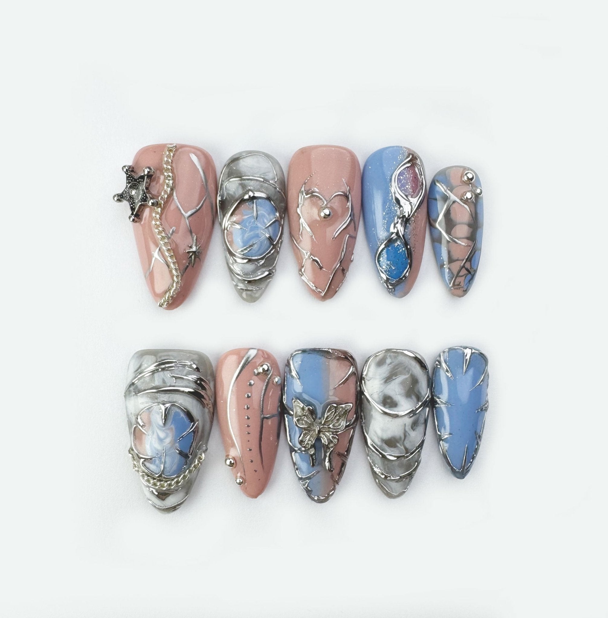 Twilight - Handmade Press on Nails by Clawcreature - Handmade Press - on Nails