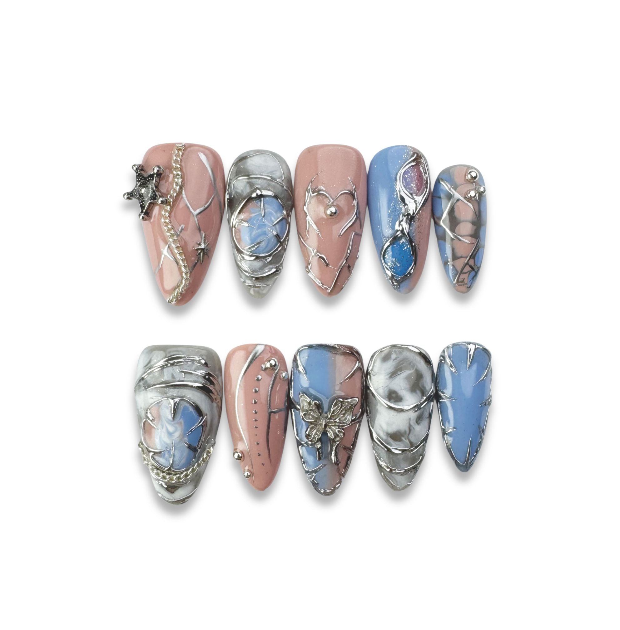 Twilight - Handmade Press on Nails by Clawcreature - Handmade Press - on Nails