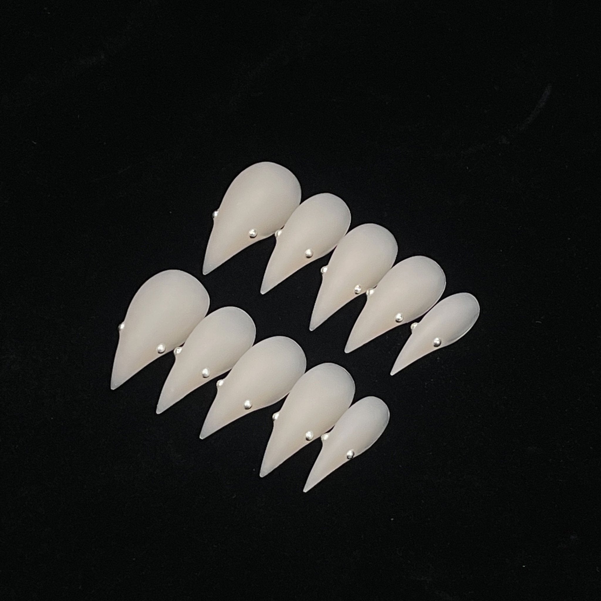 White Venom - Handmade Press on Nails by Clawcreature - Handmade Press - on Nails