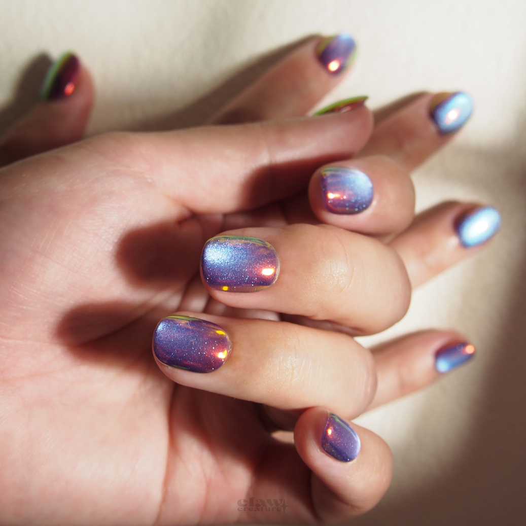 Handmade Press-on Nails Iridescent Collection by Claw Creature