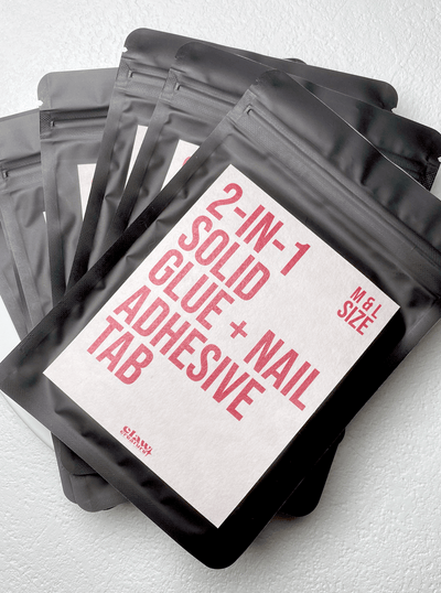 2 - in - 1 UV Nail Adhesive Tab - UV Adhesive Tab by Clawcreature - Handmade Press - on Nails