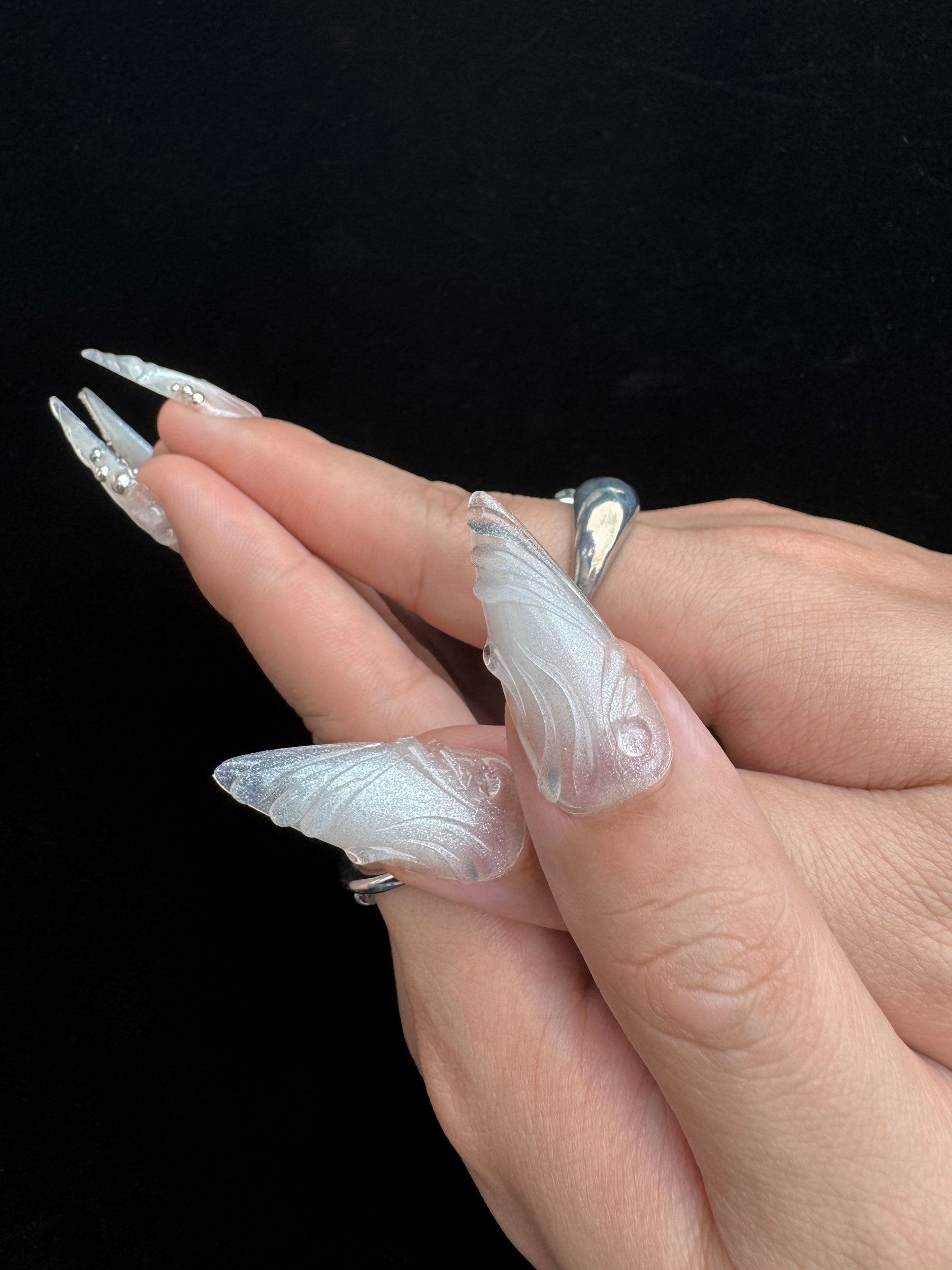 Angel Armor - Y2K Press-on Nails – Clawcreature - Handmade Press