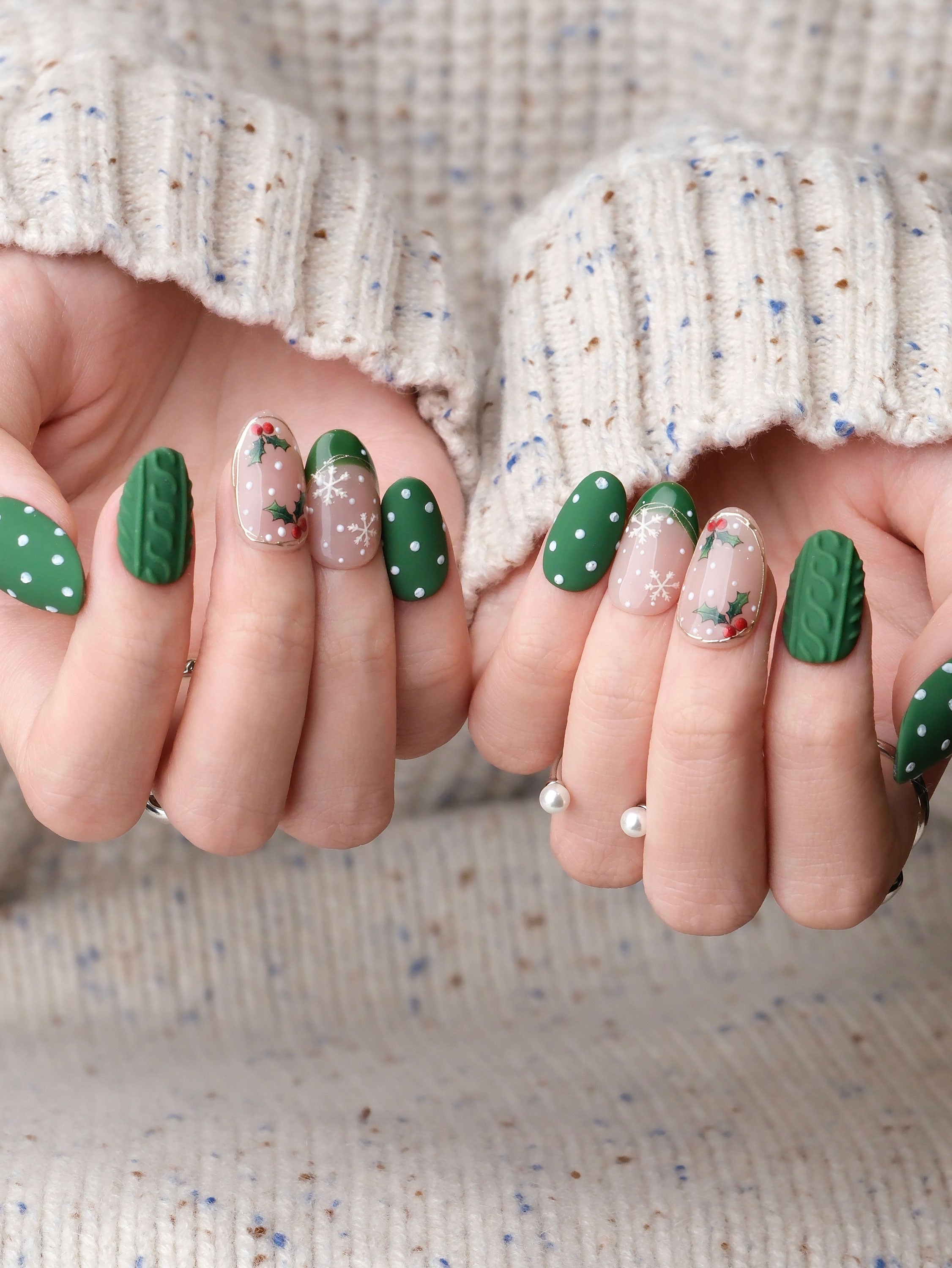 Evergreen Cheer - Christmas Press-on Nails – Clawcreature
