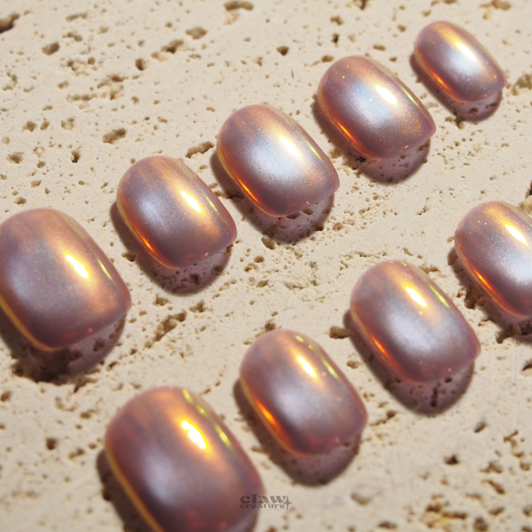 Iridescent Sunset Handmade Press-on Nails by Claw Creature