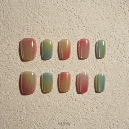 Pastel Prism Handmade Press-on Nails by Claw Creature