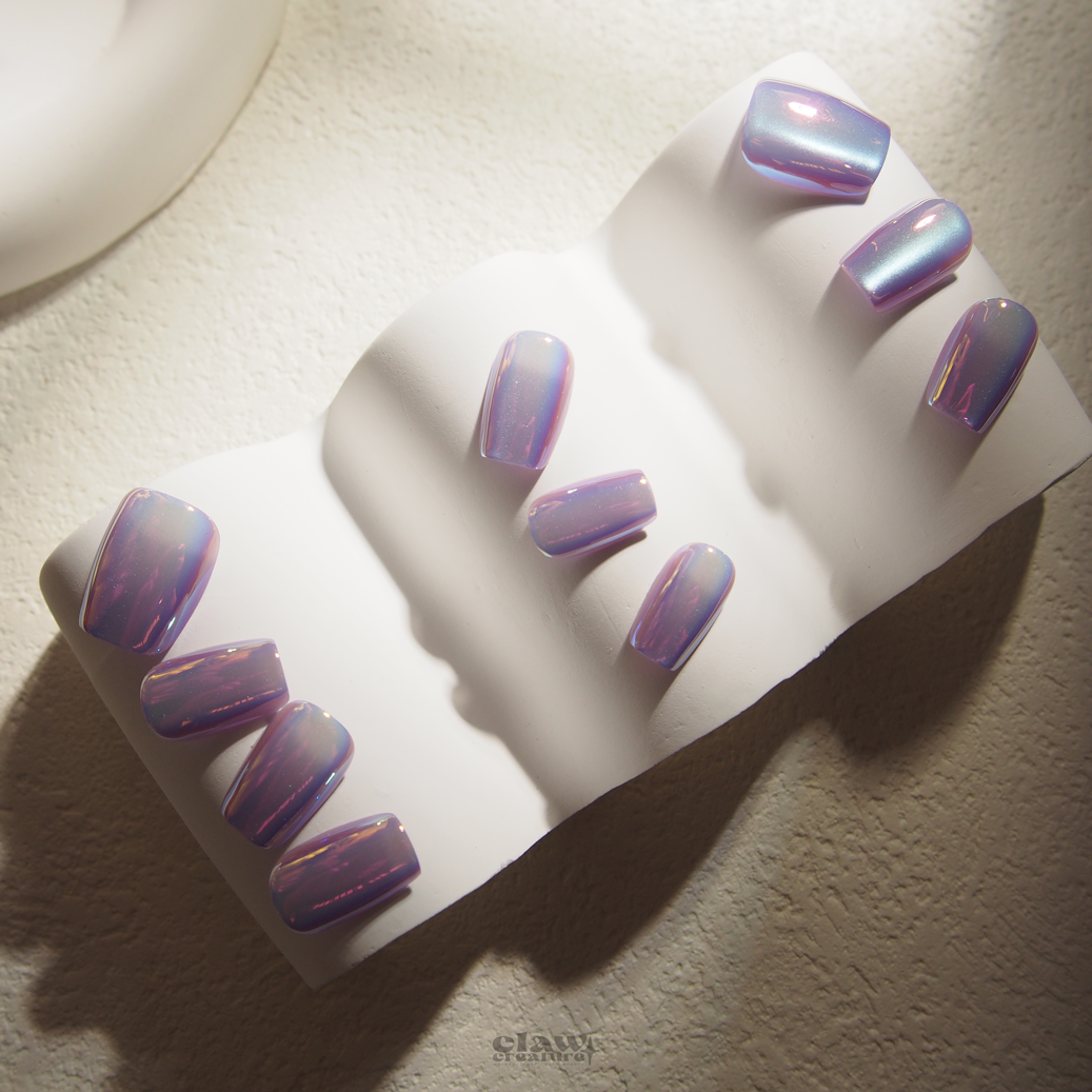 Lilac Luminescence Handmade Press-on Nails by Claw Creature