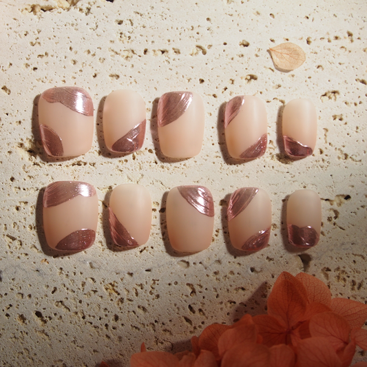 Rose Pink Elegance Handmade Press-on Nails by Claw Creature