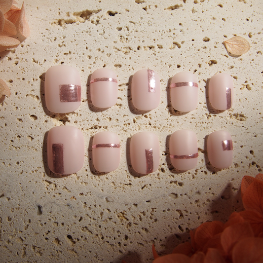 Blush Elegance Handmade Press-on Nails by Claw Creature