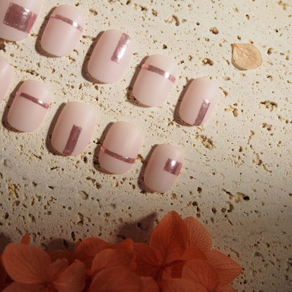 Blush Elegance Handmade Press-on Nails by Claw Creature