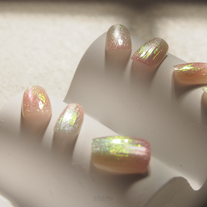 Aurora Glow Handmade Press-on Nails by Claw Creature