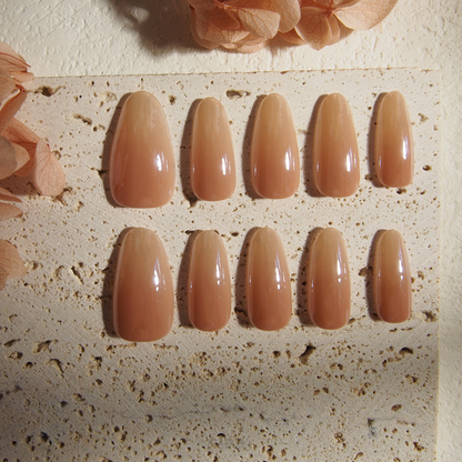 Nude Elegance Electroplated Variant Handmade Press-on Nails by Claw Creature