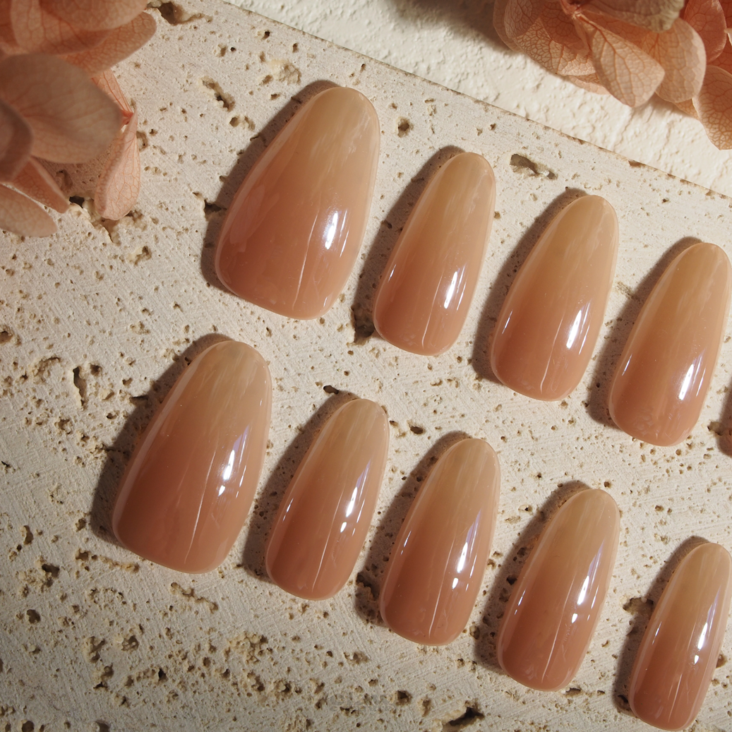 Nude Elegance Electroplated Variant Handmade Press-on Nails by Claw Creature