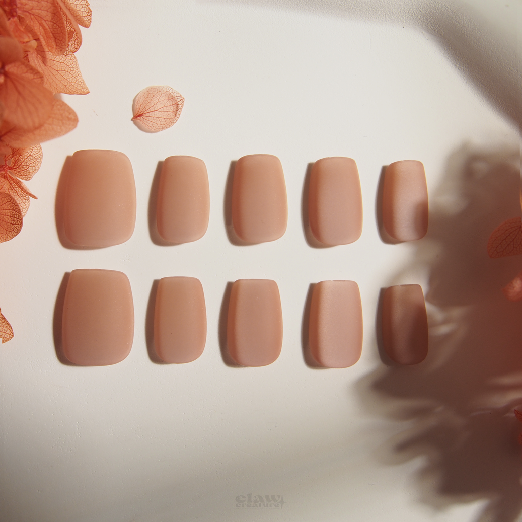 Blush Matte Handmade Press-on Nails by Claw Creature