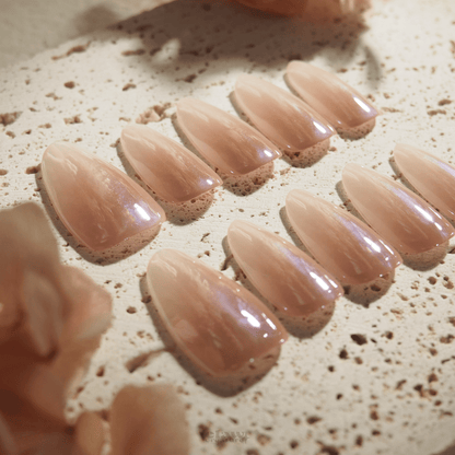 Almond Bliss - Handmade Press on Nails by Clawcreature - Handmade Press - on Nails