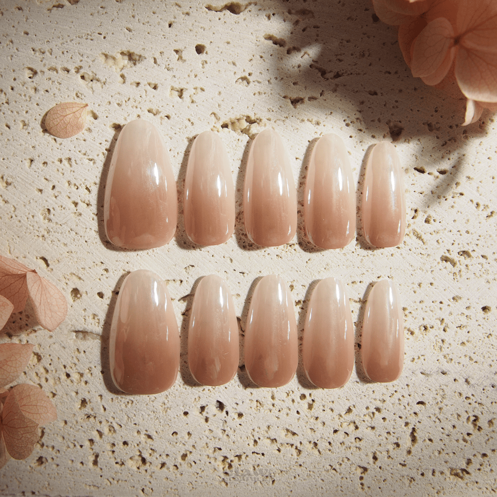 Almond Bliss - Handmade Press on Nails by Clawcreature - Handmade Press - on Nails