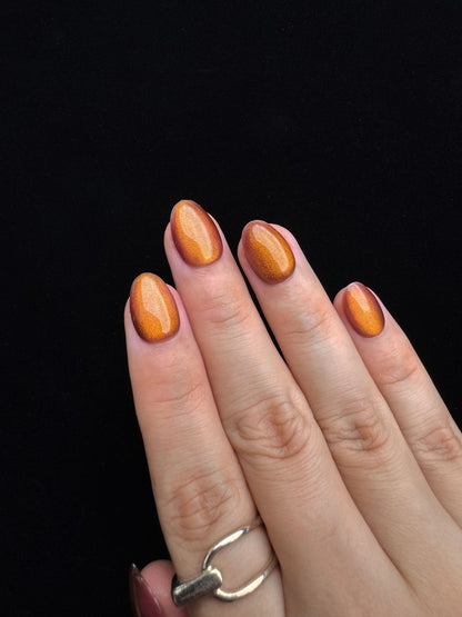 Amber Eclipse - Handmade Press on Nails by Clawcreature - Handmade Press - on Nails