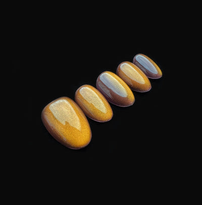 Amber Eclipse - Handmade Press on Nails by Clawcreature - Handmade Press - on Nails