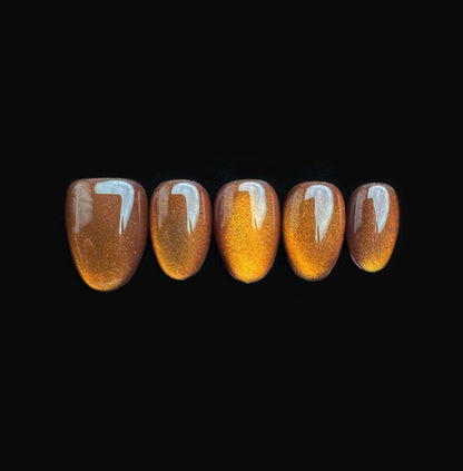 Amber Eclipse - Handmade Press on Nails by Clawcreature - Handmade Press - on Nails