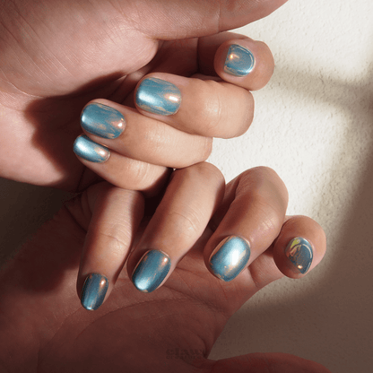 Aqua Mirage - Handmade Press on Nails by Clawcreature - Handmade Press - on Nails