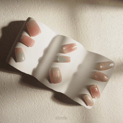 Aurora Glow - Handmade Press on Nails by Clawcreature - Handmade Press - on Nails