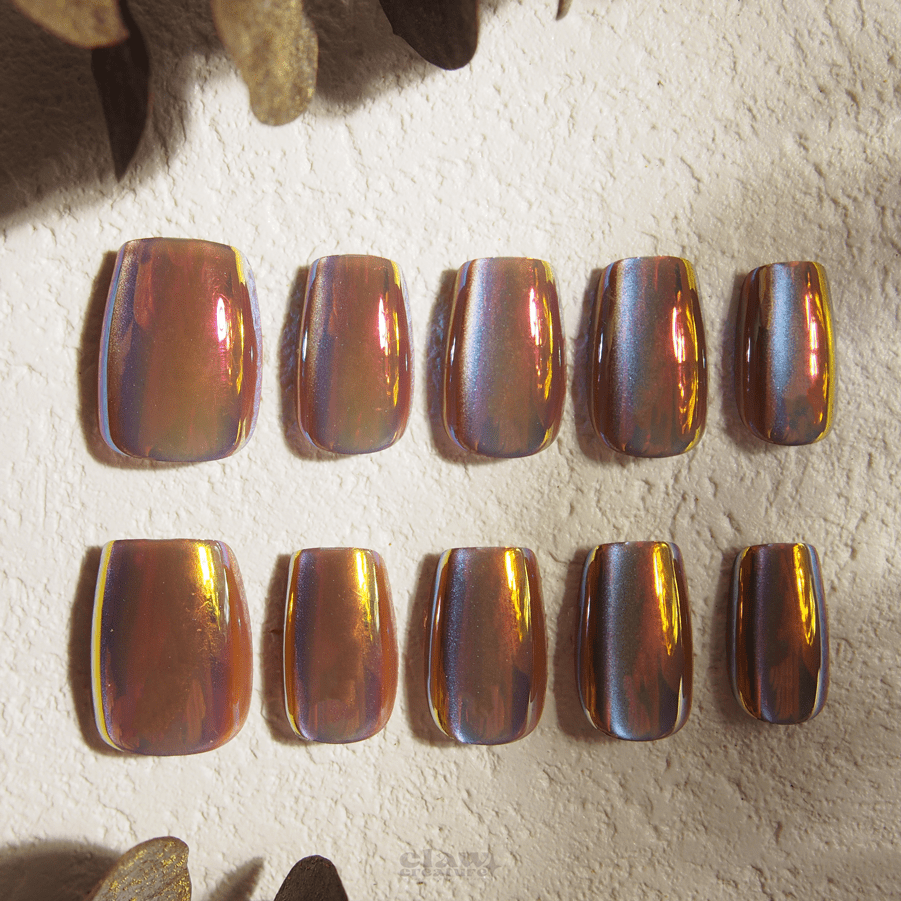 Aurora Phantasy - Handmade Press on Nails by Clawcreature - Handmade Press - on Nails